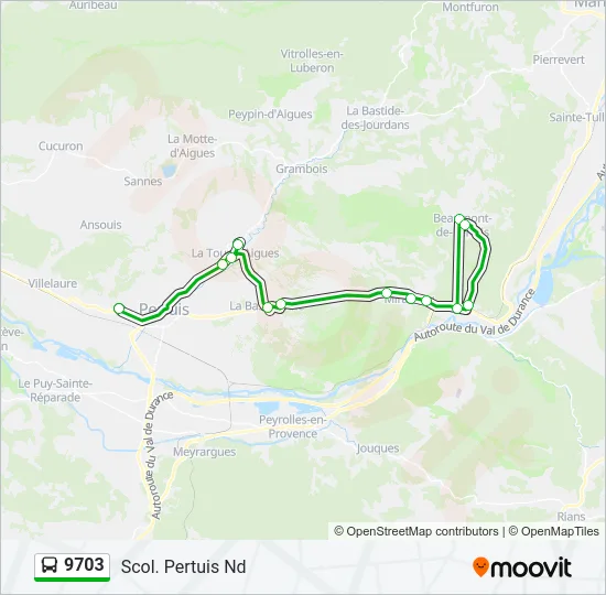 9703 Bus Line Map