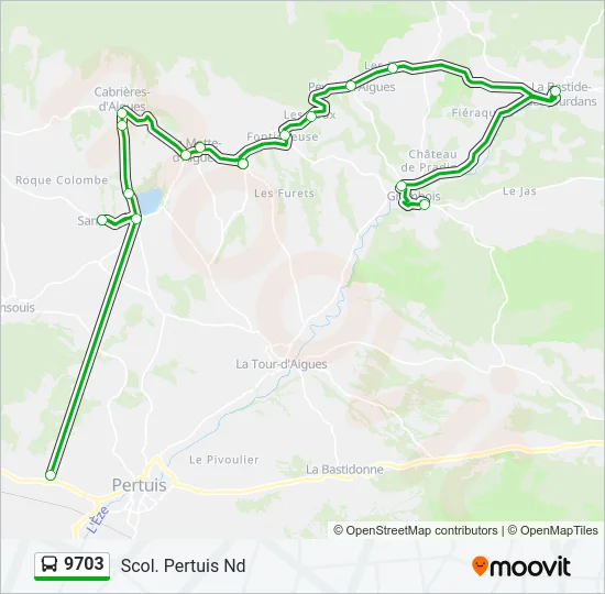 9703 Bus Line Map