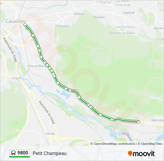 9800 Bus Line Map