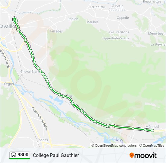 Mapa de 9800 de autobús