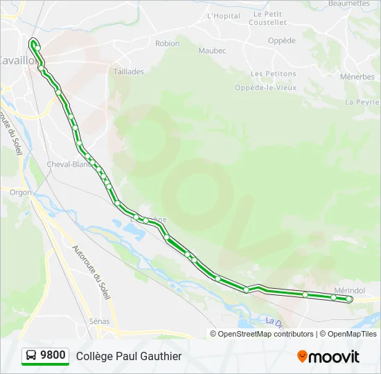 9800 Bus Line Map