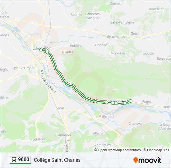 Mapa de 9800 de autobús