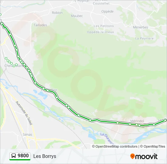 9800 Bus Line Map