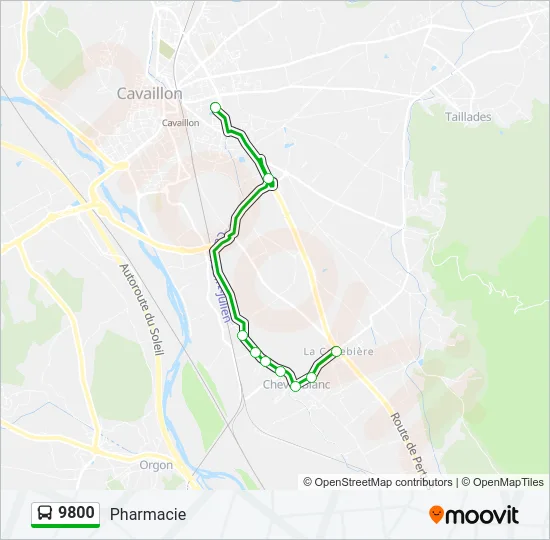 9800 Bus Line Map