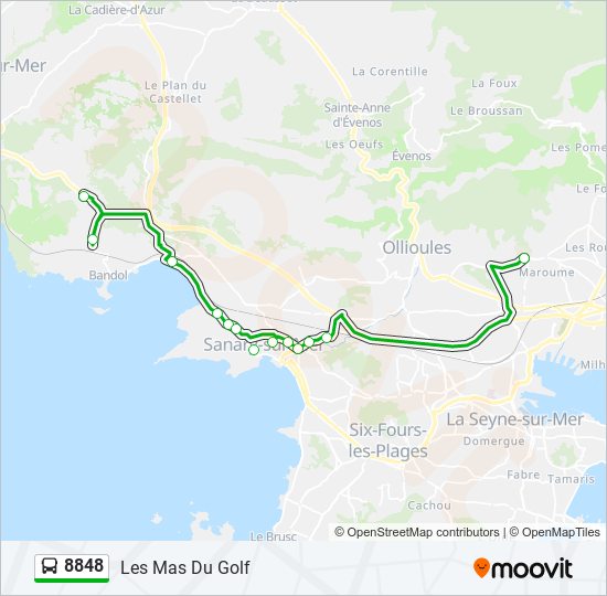 8848 bus Line Map