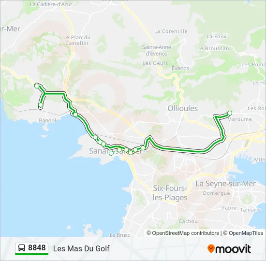 8848 Bus Line Map