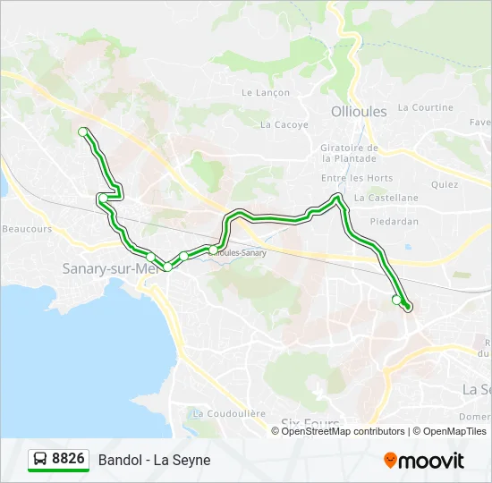 8826 Bus Line Map