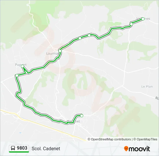 9803 Bus Line Map