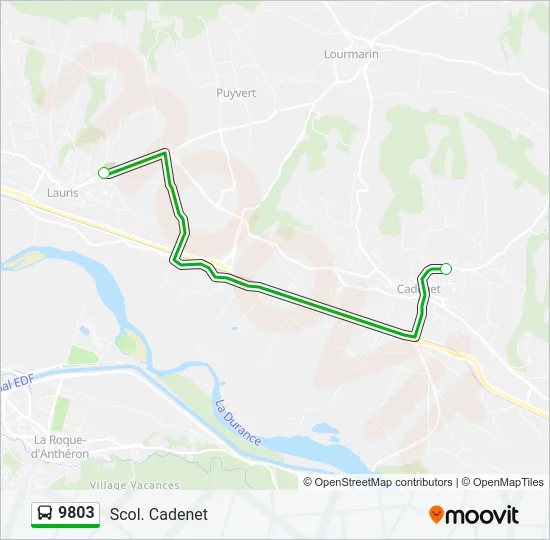 9803 Bus Line Map