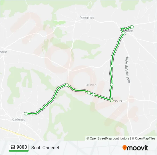 9803 Bus Line Map