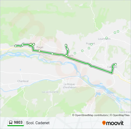 9803 Bus Line Map