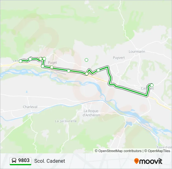 9803 Bus Line Map