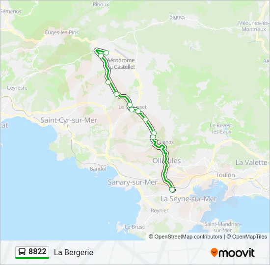 8822 Bus Line Map