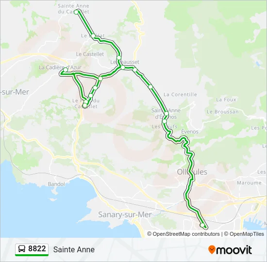 8822 Bus Line Map