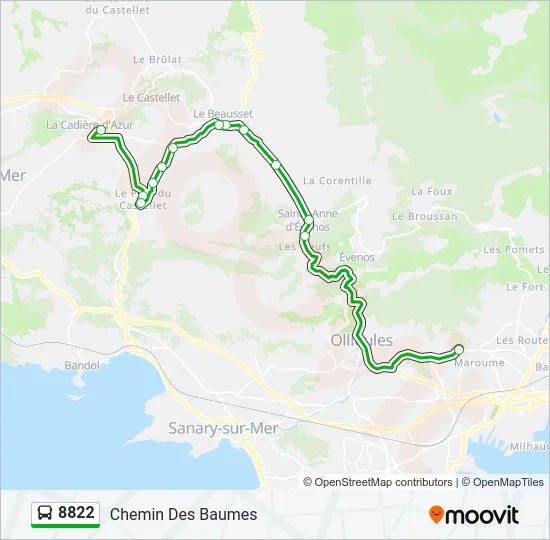 8822 Bus Line Map