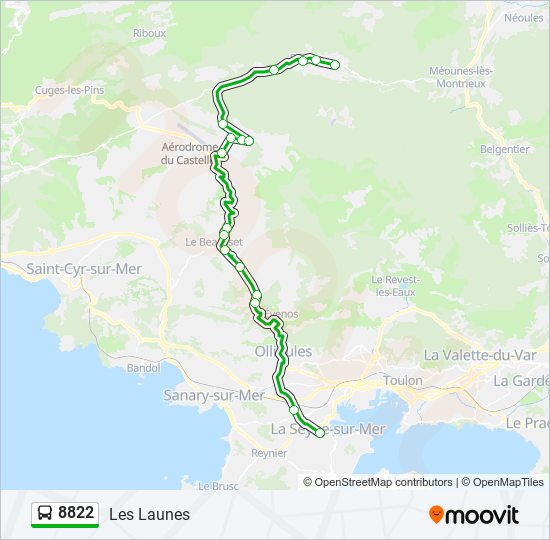 8822 bus Line Map