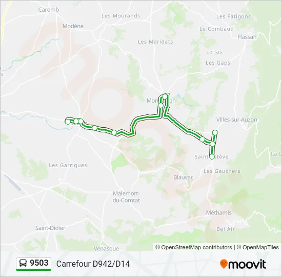 9503 Bus Line Map