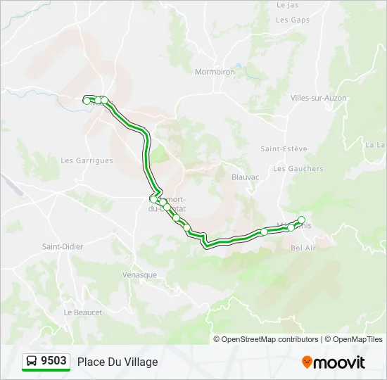 9503 Bus Line Map