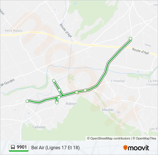 9901 bus Line Map