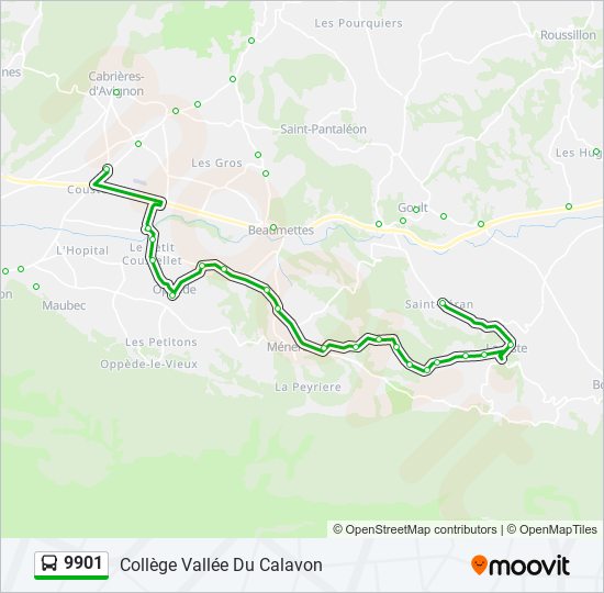 Mapa de 9901 de autobús