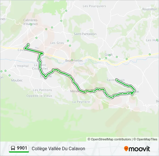 9901 Bus Line Map
