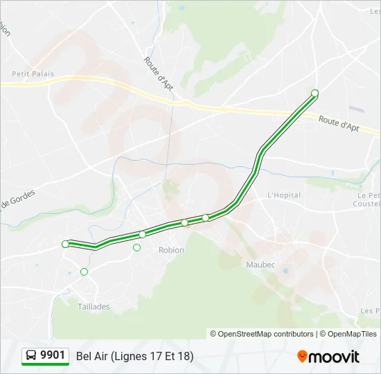 9901 Bus Line Map