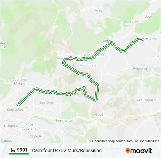 9901 Bus Line Map