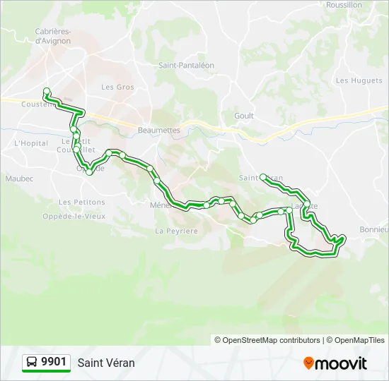 9901 Bus Line Map
