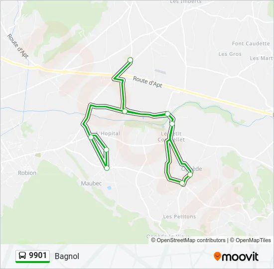 9901 Bus Line Map
