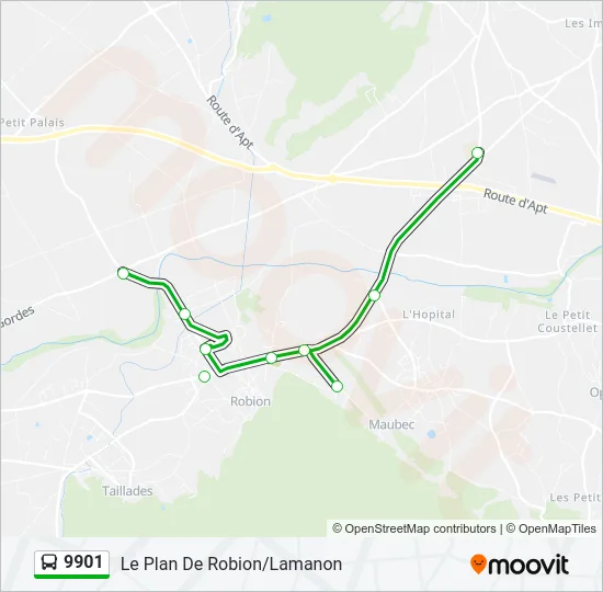 9901 Bus Line Map
