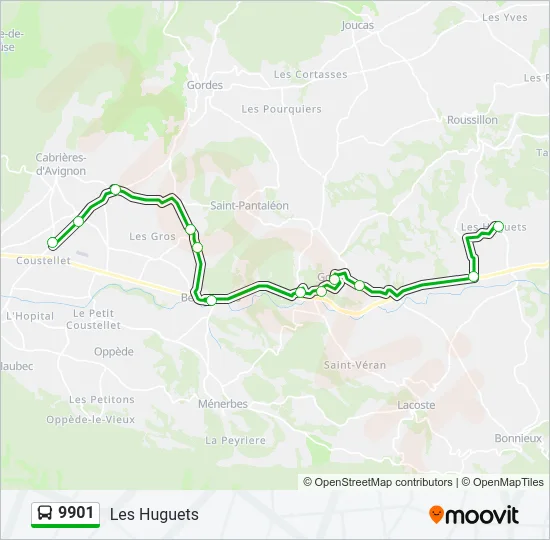 9901 Bus Line Map