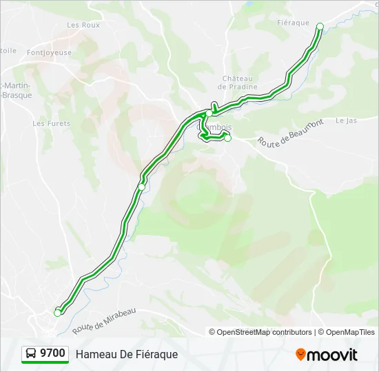 9700 Bus Line Map