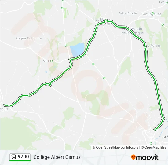 9700 Bus Line Map