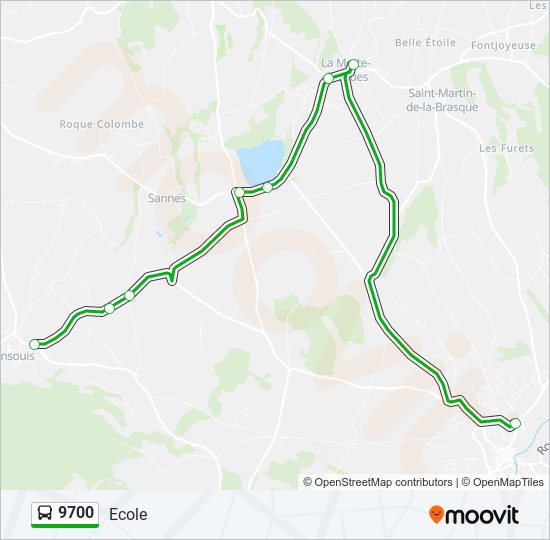 9700 bus Line Map