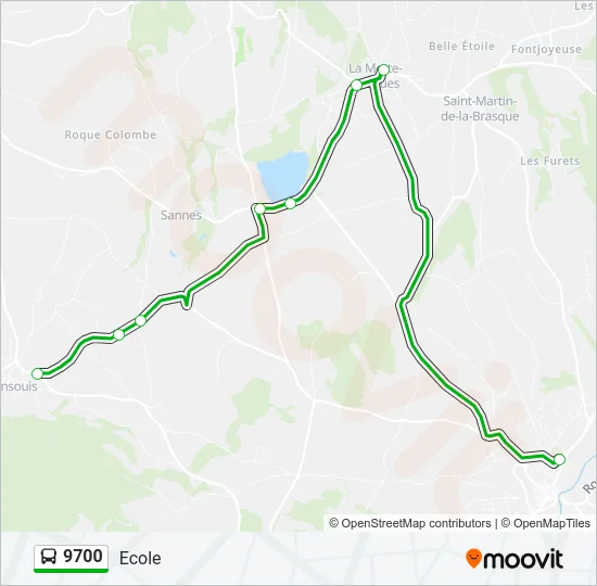 9700 Bus Line Map