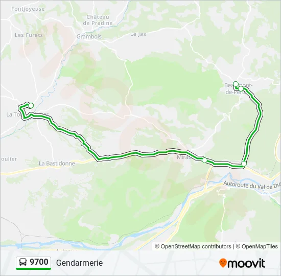 9700 Bus Line Map