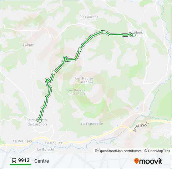 9913 Bus Line Map