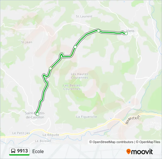 9913 Bus Line Map