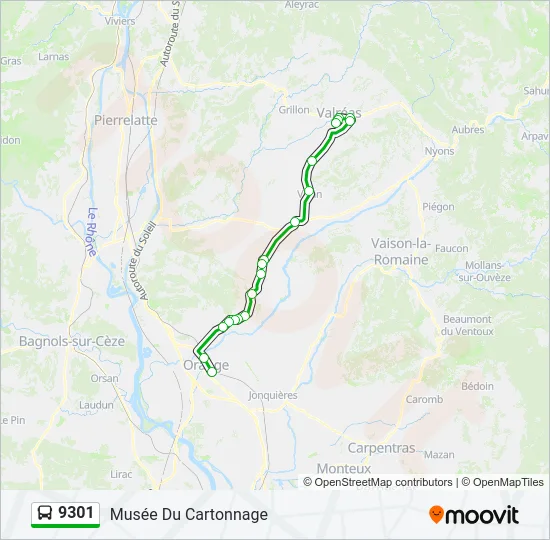 9301 Bus Line Map