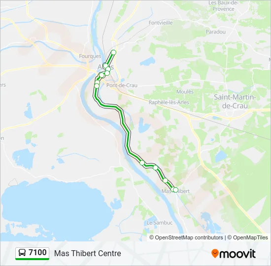 7100 Bus Line Map