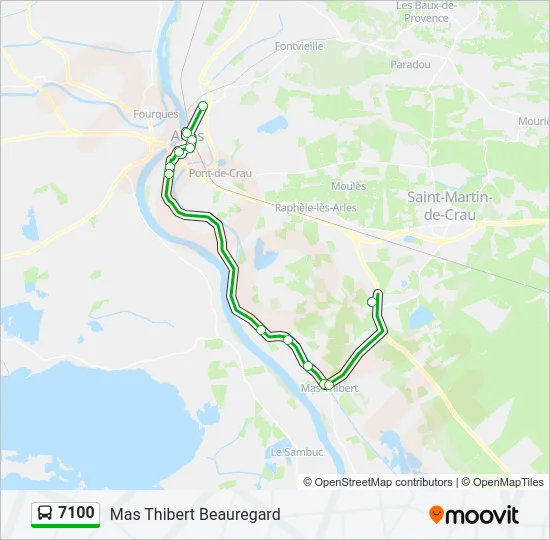 7100 Bus Line Map