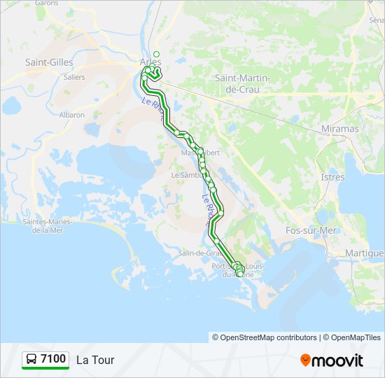 7100 bus Line Map