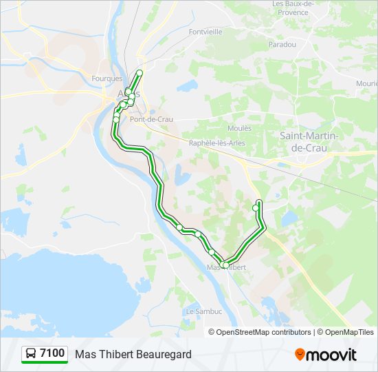 7100 bus Line Map