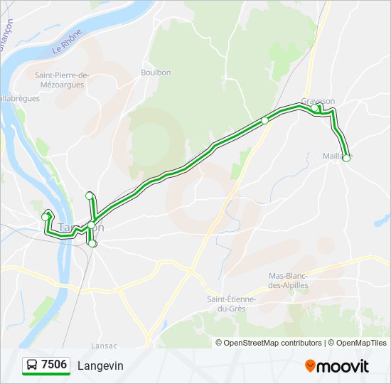 Mapa de 7506 de autobús