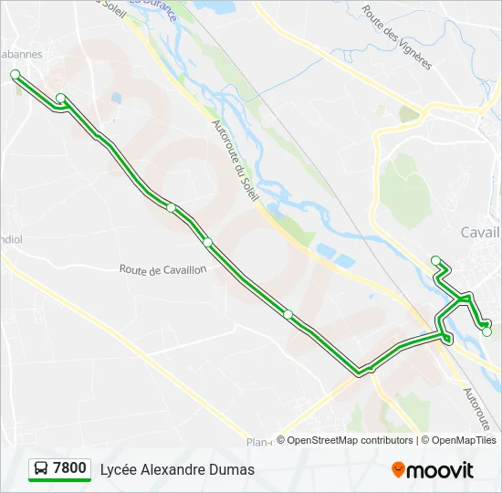 7800 Bus Line Map