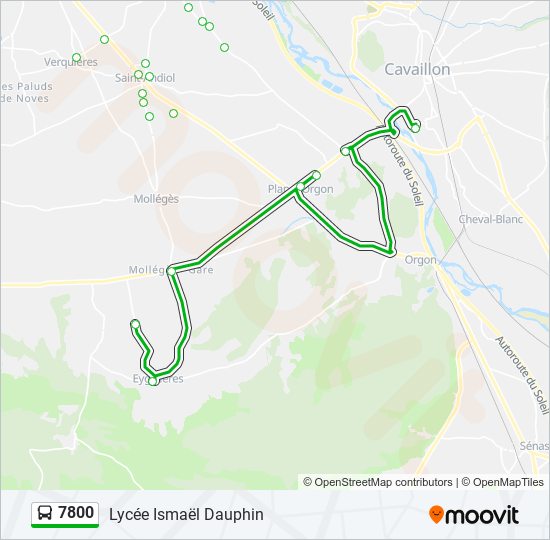 Mapa de 7800 de autobús