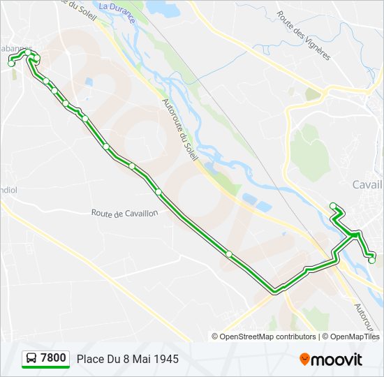 Mapa de 7800 de autobús