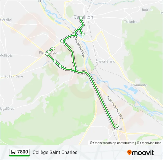7800 Bus Line Map