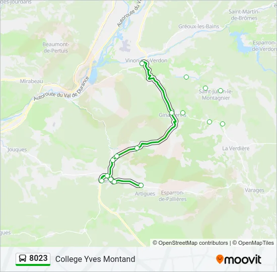 8023 Bus Line Map