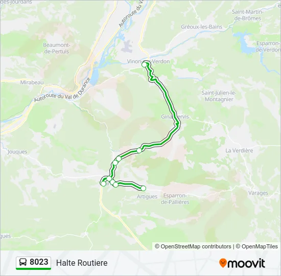 8023 Bus Line Map